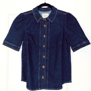 Sezane "Kendall" Denim Shirt